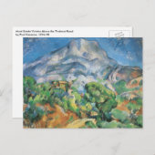 Mont Sainte Victoire über Tholonet, Paul Cezanne Postkarte (Vorne/Hinten)