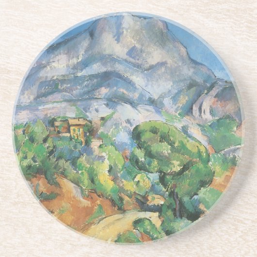 Mont Sainte Victoire über Tholonet, Paul Cezanne Sandstein Untersetzer (Vorne)