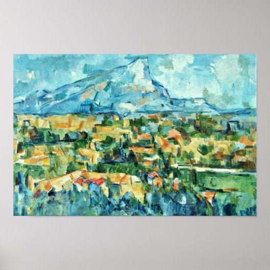 Mont Sainte-Victoire von Paul Cézanne (beste Quali Poster (Vorne)
