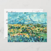 Mont Sainte-Victoire von Paul Cézanne (beste Quali Postkarte (Vorne/Hinten)