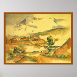Mont Sainte Victoire von Paul Cezanne, Vintag Art Poster