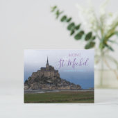 Mont St. Michel Frankreich Postcard Festung Norman Postkarte (Stehend Vorderseite)