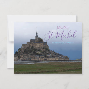 Mont St. Michel Frankreich Postcard Festung Norman Postkarte