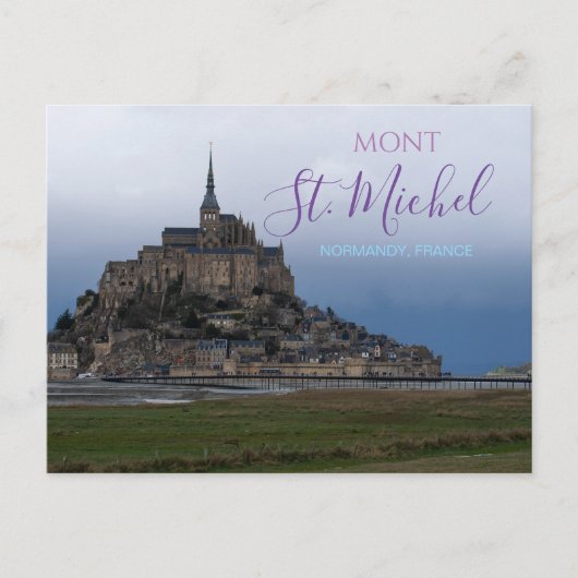 Mont St. Michel Frankreich Postcard Festung Norman Postkarte (Vorderseite)