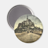 Mont St Michel I, Normandie, Frankreich Magnet (Vorderseite/Rückseite)