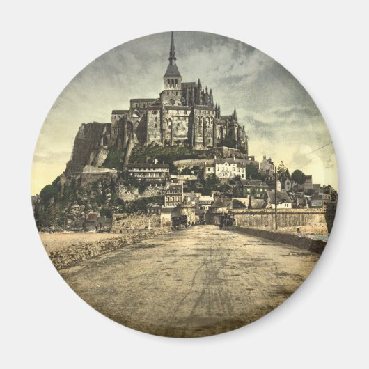 Mont St Michel I, Normandie, Frankreich Magnet (Vorne)