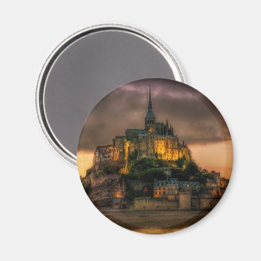 Mont St Michel Island Kirche Normandie Magnet (Vorderseite/Rückseite)