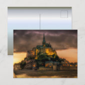Mont St Michel Island Kirche Normandie Postkarte (Vorne/Hinten)