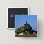 Mont St Michel, Manche, Normandie, Frankreich Button (Vorne & Hinten)