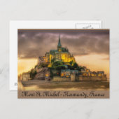 Mont St. Michel, Normandie, Frankreich Postkarte (Vorne/Hinten)