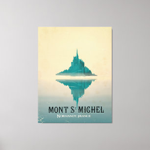 Mont St Michel Vintage-Reiseposter Leinwanddruck