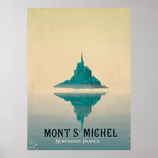mont st michel vintage Travel poster (Vorne)