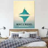 mont st michel vintage Travel poster Leinwanddruck (Insitu (Schlafzimmer))