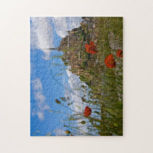 Mont St. Michele durch die Mohnblumen Puzzle