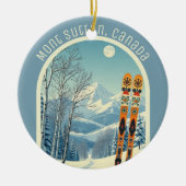 Mont Sutton Kanada Ski-Souvenir Keramik Ornament (Vorne)