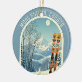 Mont Sutton Kanada Ski-Souvenir Keramik Ornament (Links)