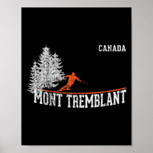 Mont Tremblant Can im Stil der 80er Jahre. Vintage Poster
