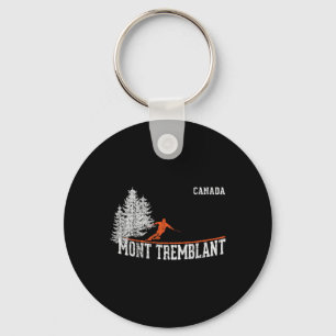 Mont Tremblant Can im Stil der 80er Jahre. Vintage Schlüsselanhänger