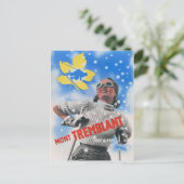 Mont Tremblant Canada Vintage Poster 1939 Postkarte (Stehend Vorderseite)