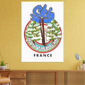 Mont Tremblant Frankreich Skifahrplakat Leinwanddruck (Insitu (Wohnzimmer))