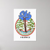 Mont Tremblant Frankreich Skifahrplakat Leinwanddruck (Vorderseite)