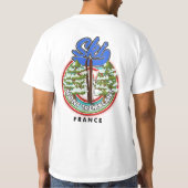 Mont Tremblant Frankreich Skifahrplakat T-Shirt (Rückseite)