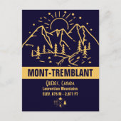Mont-Tremblant, Kanada Québec Minimalistisch Mount Postkarte (Vorderseite)