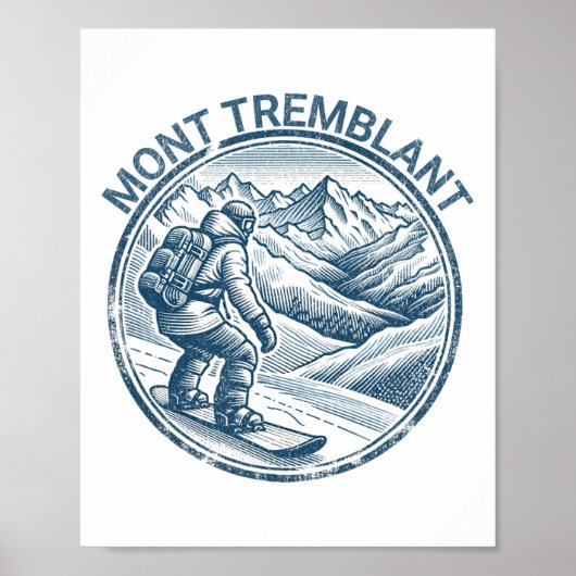 Mont Tremblant Kanada Snowboarder Poster (Vorne)
