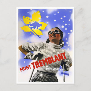 Mont Tremblant Kanada Vintage-Reisepostkarte Postkarte