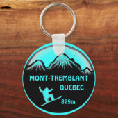 Mont Tremblant Quebec aquamariner Snowboard Art Sc Schlüsselanhänger (Vorderseite)