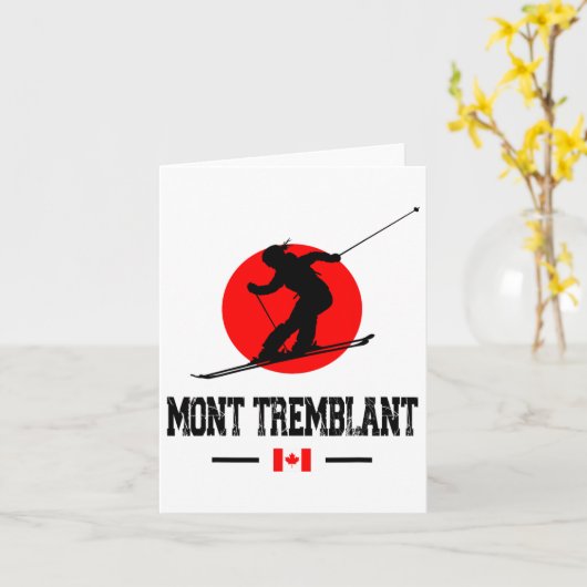 Mont Tremblant Québec Canada Ski Resort Skiing Sou Karte (Gelbe Blume)