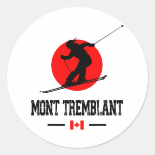 Mont Tremblant Québec Canada Ski Resort Skiing Sou Runder Aufkleber