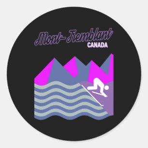 Mont tremblant Quebec Canada Ski Resort Snowboardi Runder Aufkleber