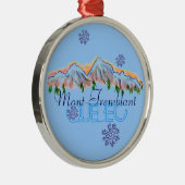 Mont Tremblant Quebec Gebirgsverzierung Silbernes Ornament (Rechts)