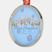 Mont Tremblant Quebec Gebirgsverzierung Silbernes Ornament (Links)