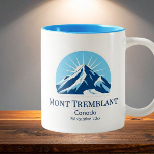 Mont Tremblant Quebec Kanada Skigebiet Souvenir Zweifarbige Tasse