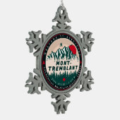 Mont-Tremblant Quebec Laurentian Mountains Canada Schneeflocken Zinn-Ornament (Links)