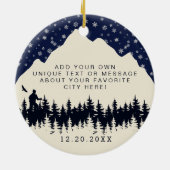 Mont-Tremblant Quebec Laurentian Mountains Kanada Keramik Ornament (Hinten)