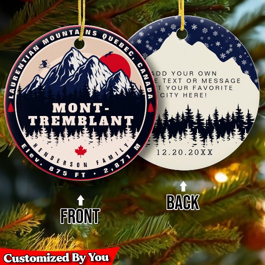Mont-Tremblant Quebec Laurentian Mountains Kanada Keramik Ornament