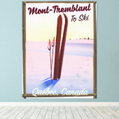 Mont-Tremblant Québec Ski Poster. Leinwanddruck (Insitu (Holzboden))