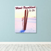 Mont-Tremblant Québec Ski Poster. Leinwanddruck (Insitu (Holzboden))