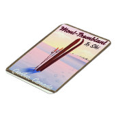 Mont-Tremblant Québec Ski Poster. Magnet (Linke Seite)