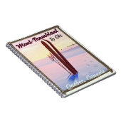 Mont-Tremblant Québec Ski Poster. Notizblock (Rechte Seite)