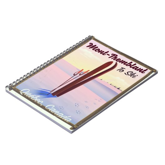 Mont-Tremblant Québec Ski Poster. Notizblock (Linke Seite)