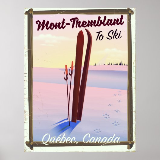 Mont-Tremblant Québec Ski Poster. Poster (Vorne)