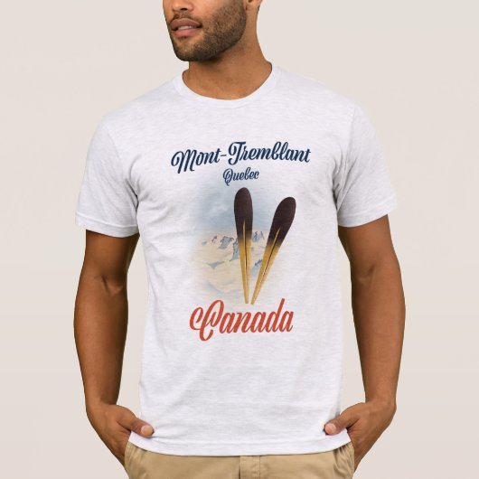 Mont-Tremblant Québec Ski Poster. T-Shirt (Vorderseite)