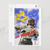 Mont Tremblant Vintage Travel Postkarte (Vorne/Hinten)