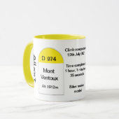 Mont Ventoux, französischer Marker, Straßenrad, Kl Tasse (Vorderseite Links)