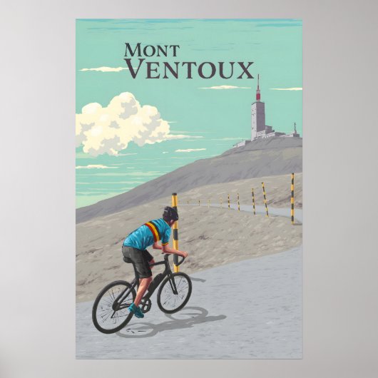 Mont Ventoux Radreiseplakat Poster (Vorne)