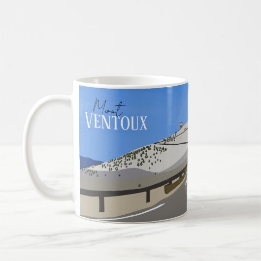 Mont Ventoux Zyklusmagnet Kaffeetasse (Links)
